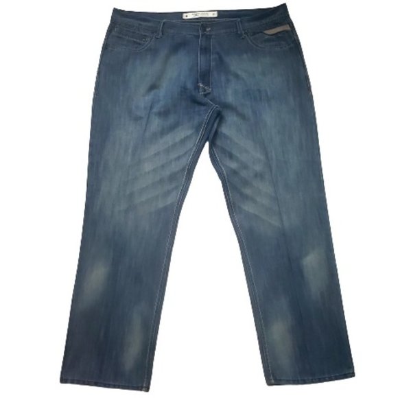 Jordan Craig Men's Straight Fit Medium Wash Blue Denim Jeans Size 44X32 - Picture 1 of 13
